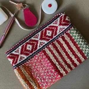 Upcycled Peruvian Frazada Boho Carry-all Cosmetic Pouch